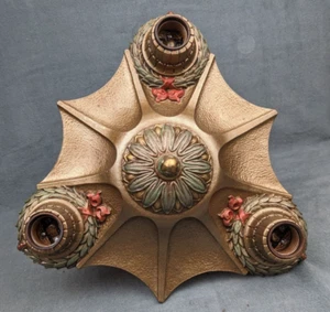 Antique Markel Art Deco Ceiling Light Fixture Chandelier, 1930's, Restored - Picture 1 of 9