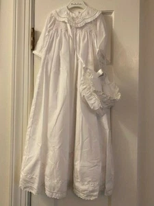 NUOVO Vestito Bambino Bianco per Battesimo con Cappello Taglia 12 Mesi #128LZ - Foto 1 di 3