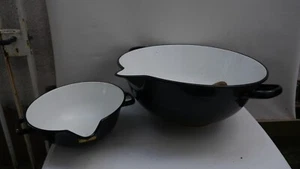 2 Stück Sudpfanne Emaille Apotheke Pflanzkübel - Miniteich - Garten - Bild 1 von 9