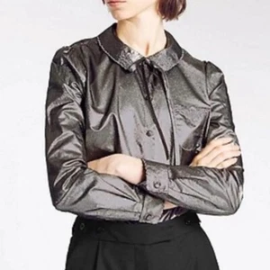 Alexa Chung Marks And Spencer Bronze Metallic Shirt Size 14 - Picture 1 of 10
