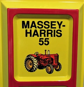 Tractor ~ Model 55 Massey-Harris ~ Tin Picture Advertising Thermometer - Picture 1 of 2