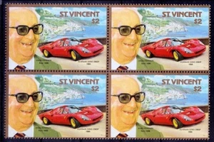 Antiguo coche Ferrari Dino Enzo Ferrari, transporte, San Vicente MNH negro Cenicienta - Imagen 1 de 1