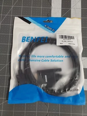 Benfei Display Port To VGA 6ft Adapter Cable B_USA_10S Black - Image 1 of 2