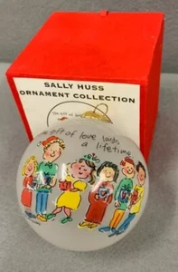 Sally Huss "The Gift of Love Lasts A Lifetime" 3" X 3" Christmas Ornament (Q10) - Picture 1 of 7