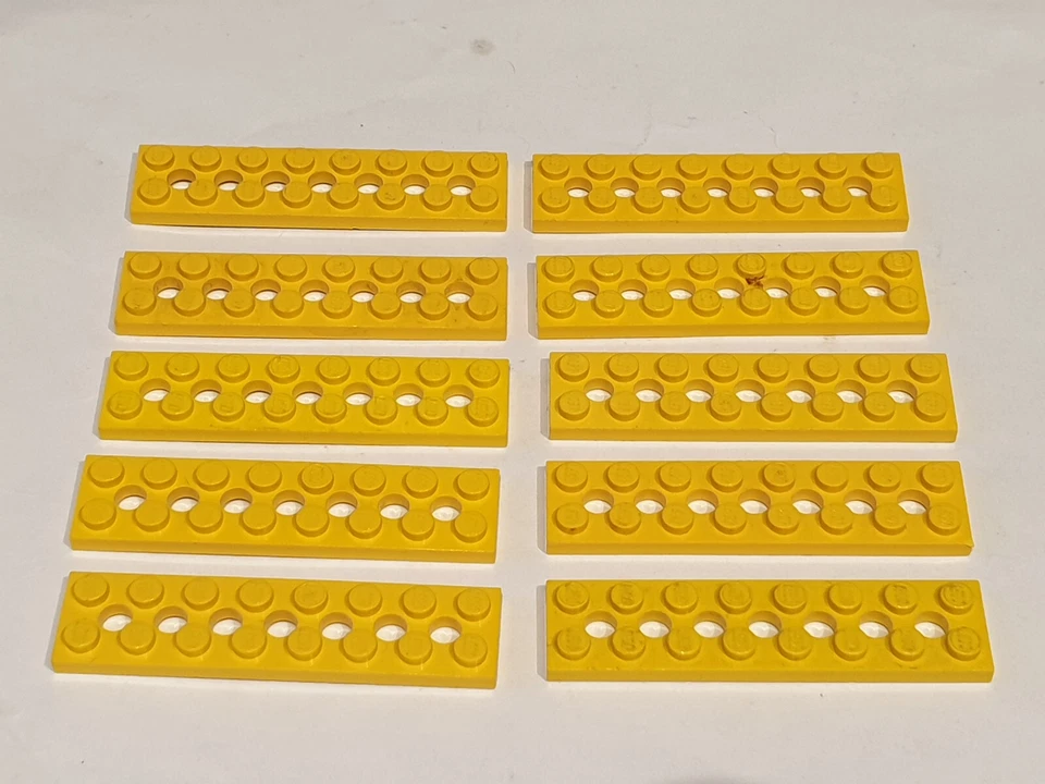 10 x LEGO Technic Platte Lochplatte 2x8 7 Löcher #3738 Gelb - Bild 1 von 1