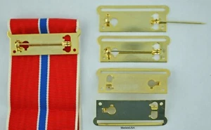Medaillenband Montageleiste, Messing Schlitz Brosche, für 32-35 mm Band - Stiftbefestigung - Bild 1 von 1