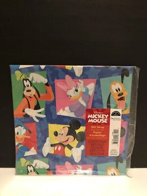 Hallmark Gift Wrap Mickey Mouse 2 Sheets Wraps NIP  - Image 1 of 3