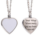 Sublimation Urn Heart Necklace For Ash Cremation Fill Kit Included
