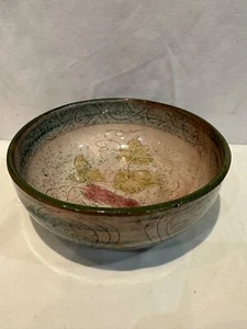 Attractive Hand Painted Studio Pottery Ceramic Fruit Bowl - Serving Dish - Picture 1 of 11