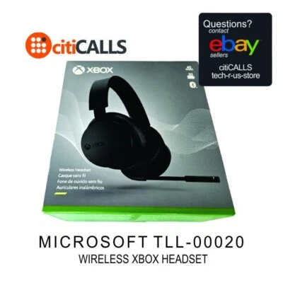 Microsoft TLL-00020 Xbox Wireless Stereo Gaming Headset BT Boom Mic USB-C Black - Image 1 of 4