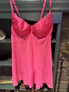 Cacique Seriously Sexy Lingerie Teddy Pink Size 18/20 Underwire Valentine - Picture 1 of 5