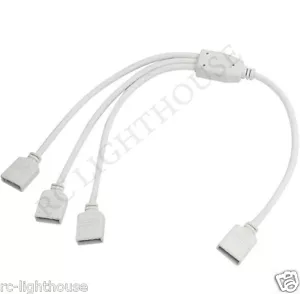 1 to 3 splitter for 5050 3528 RGB LED strip lights "Y" connector 4 pin - Foto 1 di 4