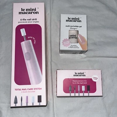 Le Mini Macaron Bundle - Includes E-file Nail Drill, Replacement Heads + Gel - Image 1 of 4