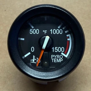 PETERBILT PYRO Temperature Gauge Q43-6012-006E [black bezel] - Picture 1 of 4