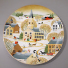 World Book Christmas Plate - The Village Church - Betsey Bates 1984 with COA