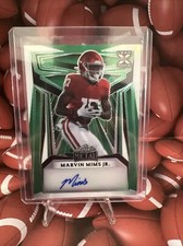 2023 MARVIN MIMS JR Leaf Metal Auto Prismatic Green BA-MMJ 3/4 Denver Broncos RC