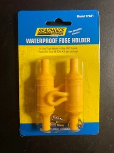 SeaChoice Watertight Yellow Neoprene AGC Fuse Holders Waterproof 12681 (2Pack) - Foto 1 di 2