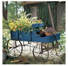 Blue wagon garden planter (col)