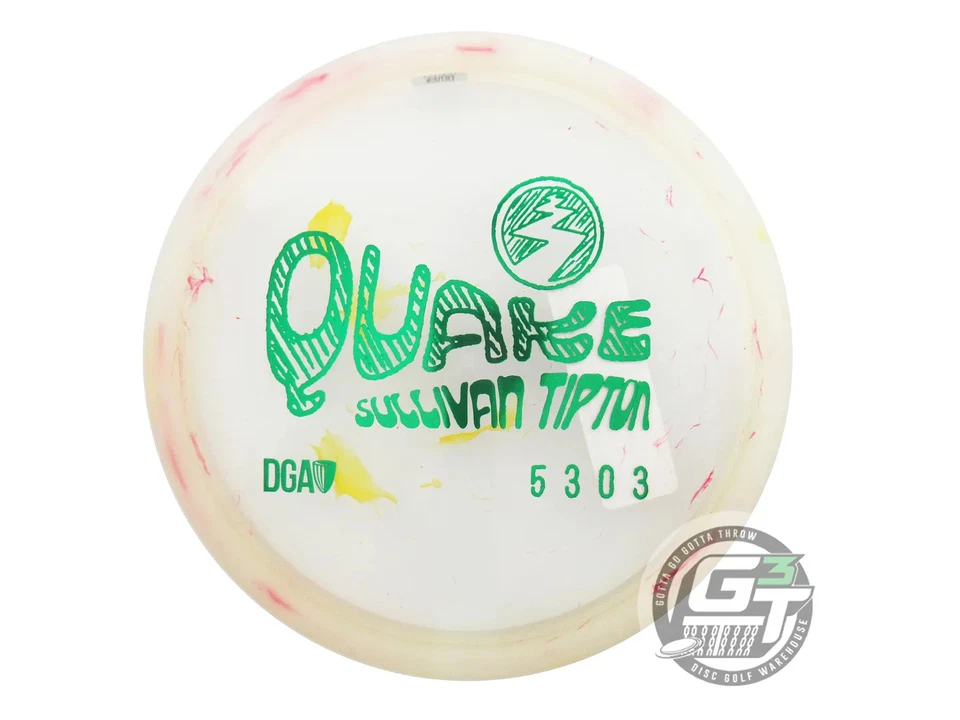 NEW DGA [TIPTON] Granite Blend Quake 173-174g Green Foil Midrange Golf Disc - Image 1 of 1