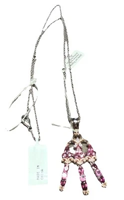 Collar Michael Valitutti Gemas En Vogue Rodilita Granate Plata Esterlina Oro Foto 1 de 4