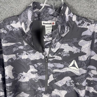 Reebok Jacket Mens L Windbreaker Camo Anorak Pullover Lined Streetwear Snakeskin - Image 1 of 4