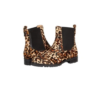 Jack Rogers Margot Leopard Animal Print Calf Hair Chelsea Boots Size NEW 8.5 - Picture 1 of 13