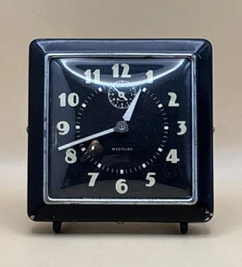 Vintage Westclox Alarm Clock Metal Case Glow Hands La Salle Illinois USA Working - Picture 1 of 10