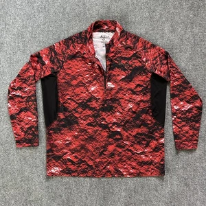 Anglur Pullover Shirt Mens XL Red Black Phantom Camo Long Sleeve Fishing Outdoor - Picture 1 of 8