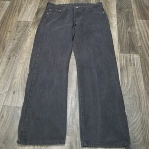 Vintage Levis 501 XX Jeans Men 36x32 Black Straight Leg Button Fly - Picture 1 of 14