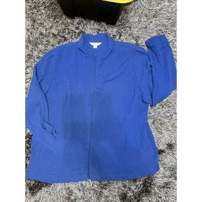 Chaqueta De Colección Tradition Country Collection Azul Fruncido Cremallera Frontal Mujer Talla 3X Foto 1 de 4