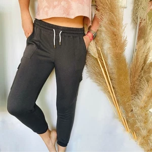 OLD NAVY grau graue Jogginghose Sweathose Jogginghose Hose weiß Bindebund M Lounge Gym - Bild 1 von 10