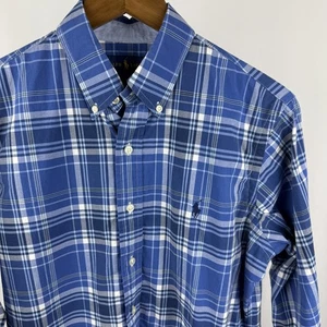 Ralph Lauren Herren Small Stretch Langarm 100% Baumwolle blau gestreift - Bild 1 von 11