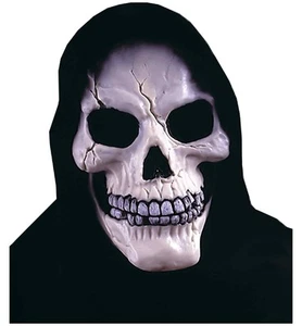 Skull With Shroud Skull Skeleton Horror Halloween Adult Mens Costume Mask - Picture 1 of 1