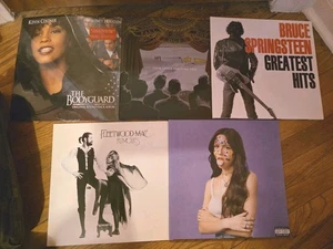 Vinyl Records Albums (5) Lot: Fall Out Boy, Bodyguard, Olivia R, Bruce, Fl. Mac - Picture 1 of 1