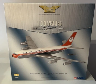 Corgi Aviation 1:144 Boeing 707-321 Dan-Air Gatwick Airport AA32912 - Image 1 of 4