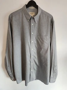 Men’s Large Tall Eddie Bauer Gray Button Down Shirt 100% Cotton Long Sleeve - Picture 1 of 7