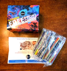 Hieno Multicolor Stifte mit kostenlosem Online-Kurs zum Zeichnen von Lieblingstieren - Neu Versiegelt - Bild 1 von 6