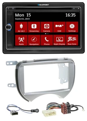 Blaupunkt Bluetooth DAB 2DIN USB DVD MP3 Autoradio für Nissan Micra 2010-2013 si - Bild 1 von 4