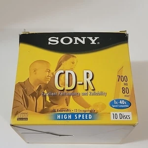 SONY CD-R Cd Recordable Disc's 10pk NIP  - Picture 1 of 4