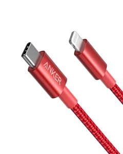 Anker USB-C to Lightning Cable 1FT Red MFi Certified iPhone 14 Fast Charging - Photo 1 sur 5