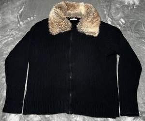 Fashion Bug Strickjacke Damen Größe 1X schwarz Reißverschluss Vintage Goth - Bild 1 von 7