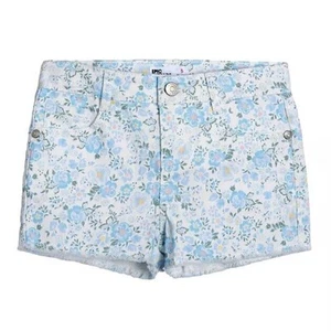 Epic Threads Girls White/Blue Floral Cotton Denim Casual Shorts Kids Size 6 - Picture 1 of 3