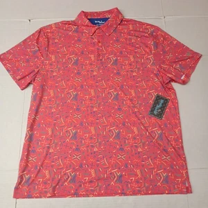 Polo da golf Birdie Bound uomo XL XLarge corallo facile cura UV comfort elasticizzata - Foto 1 di 7