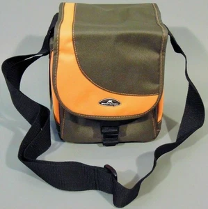 Waterproof Camera Sling Bag DSLR Nikon Canon Sony Comparments Brown/Orange Nylon - Picture 1 of 9