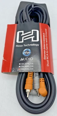 Cable de interconexión estéreo RCA doble Hosa Technology CRA-203DJ con cable de tierra 3M Foto 1 de 4