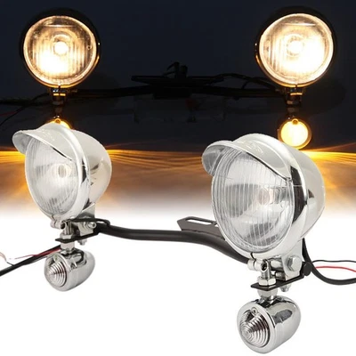 Barra de luz de señales de giro antiniebla de paso para Kawasaki Vulcan VN1500 1600 1700 Classic Foto 1 de 4