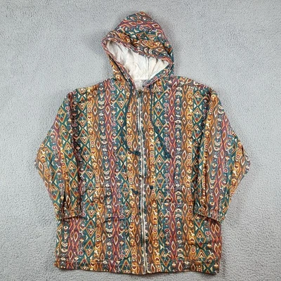 Vintage 80s Aztec Native American Zip Up Women's Size M Art Windbreaker Jacket - Image 1 of 4