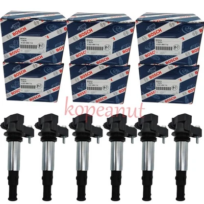 6X BOSCH 0221604104 Ignition Coil For 2004-2009 Cadillac Saab Buick V6 Enclave - Image 1 of 4