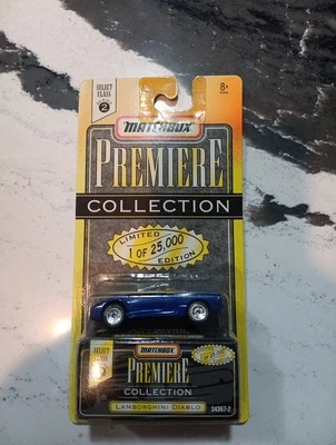 1998 MATCHBOX PREMIERE SELECT CLASS SUPER CARS BLUE LAMBORGHINI DIABLO T1024 - Изображение 1 из 4