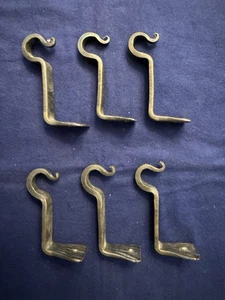 3 Pairs Wrought Iron Curtain Brackets for 1/2” Rod (6 Brackets) 3” Projection - Picture 1 of 3